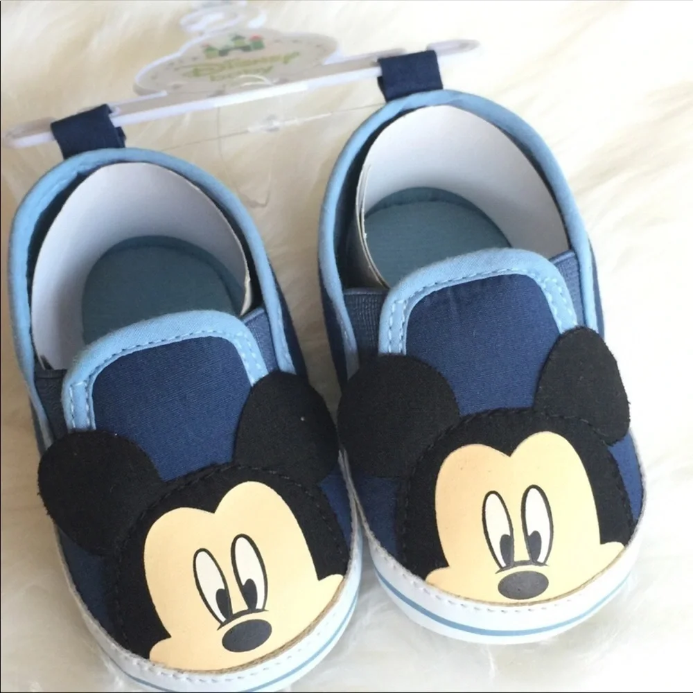 Disney Baby Mickey Mouse Ear Slip-On Shoes Navy Blue Infant/Toddler Various Size